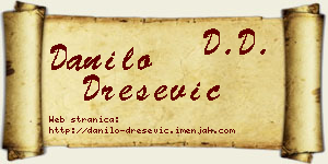 Danilo Drešević vizit kartica